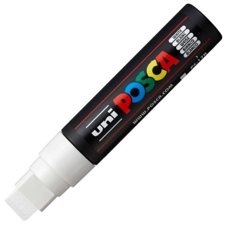 (300228000) POSCA MARCADOR  PC-17K NO PERMANENTE PUNTA BISELADA 15MM BLANCO