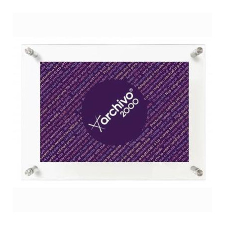 (65404 CS TP) ARCHIVO 2000 EXPOSITOR MURAL CON TALADROS METRAQUILATO ULTRATRANSPARENTE VERTICAL / HORIZONTAL 35X240X330 MM