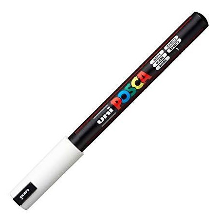 (289702000/317768000) POSCA MARCADOR  PC-1MR NO PERMANENTE PUNTA EXTRAFINA 0.7MM BLANCO