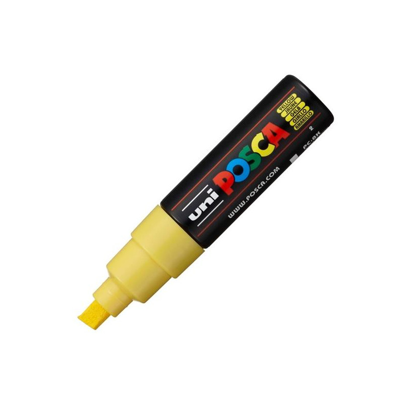 (300434000) POSCA MARCADOR  PC-8K NO PERMANENTE PUNTA BISELADA 8.0MM AMARILLO
