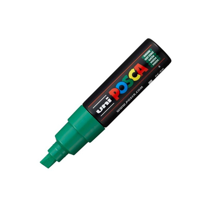 (300475000) POSCA MARCADOR  PC-8K NO PERMANENTE PUNTA BISELADA 8.0MM VERDE