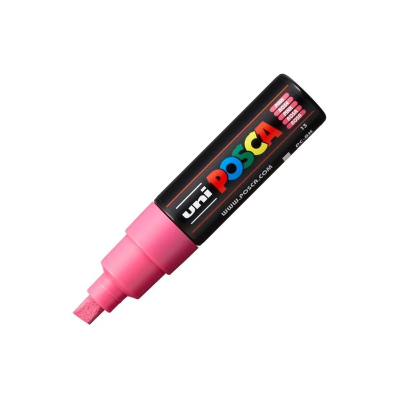 (300517000) POSCA MARCADOR  PC-8K NO PERMANENTE PUNTA BISELADA 8.0MM ROSA