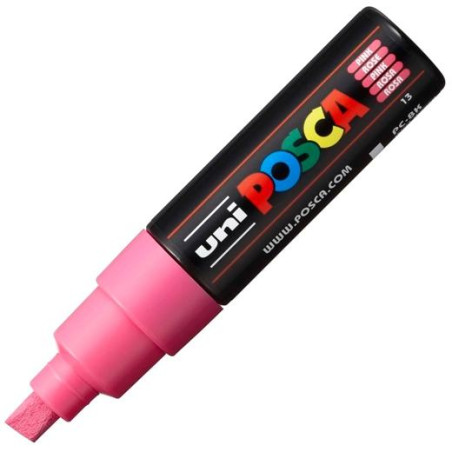 (300517000) POSCA MARCADOR  PC-8K NO PERMANENTE PUNTA BISELADA 8.0MM ROSA