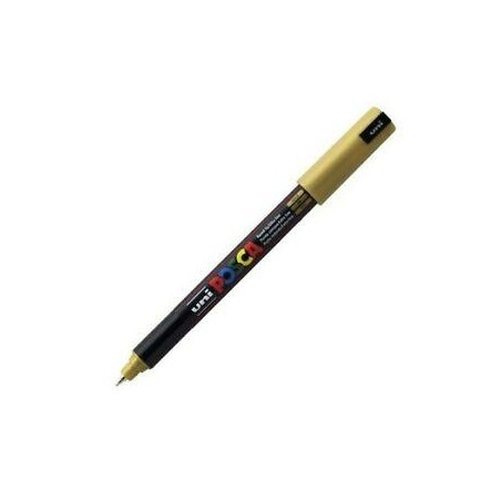 (289876000/317891000) POSCA MARCADOR  PC-1MR NO PERMANENTE PUNTA EXTRAFINA 0.7MM ORO