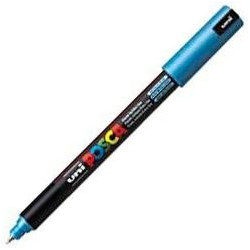 (289892000/317917000) POSCA MARCADOR  PC-1MR NO PERMANENTE PUNTA EXTRAFINA 0.7MM AZUL METÁLICO