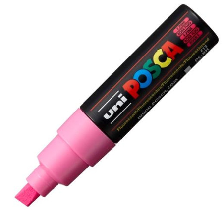 (300657000) POSCA MARCADOR  PC-8K NO PERMANENTE PUNTA BISELADA 8.0MM ROSA FLUOR