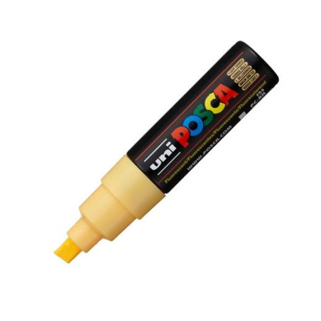 (300673000) POSCA MARCADOR  PC-8K NO PERMANENTE PUNTA BISELADA 8.0MM NARANJA CLARO FLUOR