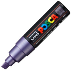 (300764000) POSCA MARCADOR  PC-8K NO PERMANENTE PUNTA BISELADA 8.0MM VIOLETA METÁLICO