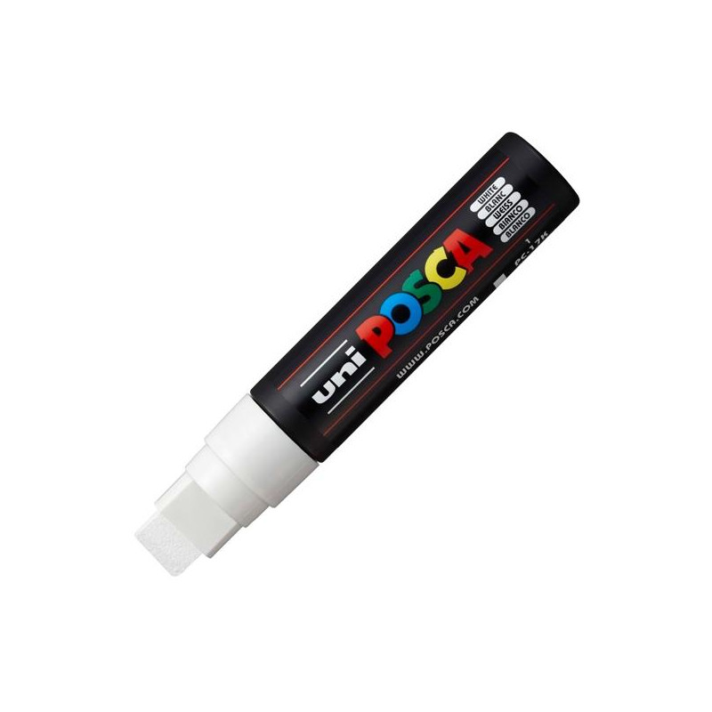 (300228000) POSCA MARCADOR  PC-17K NO PERMANENTE PUNTA BISELADA 15MM BLANCO