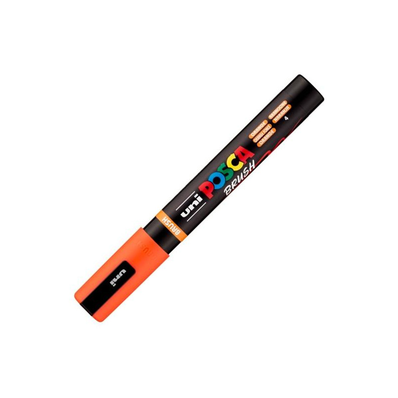 (311753000) POSCA MARCADOR PC-5BR BRUSH PUNTA M SEMIFLEXIBLE NARANJA