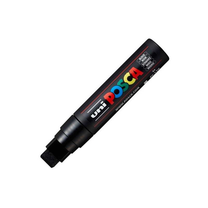 (300285000) POSCA MARCADOR  PC-17K NO PERMANENTE PUNTA BISELADA 15MM NEGRO