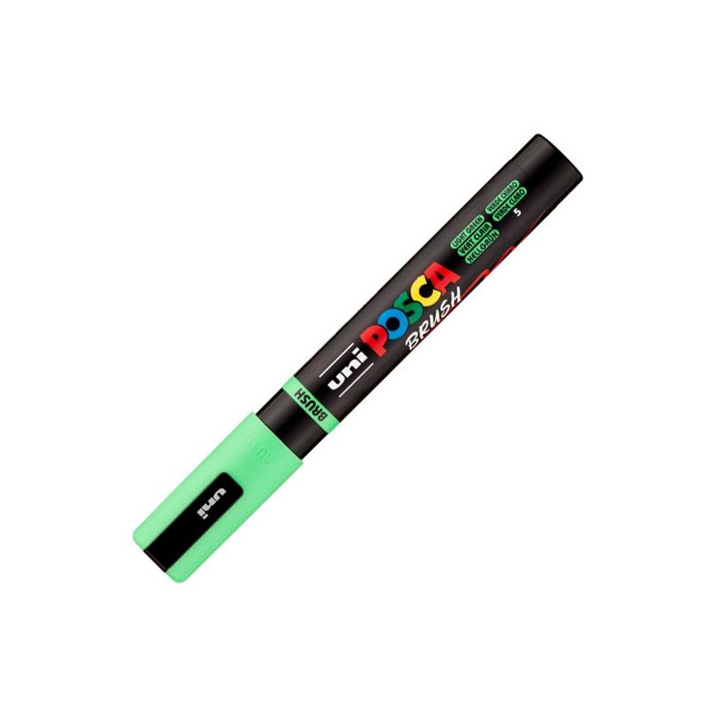 (311761000) POSCA MARCADOR PC-5BR BRUSH PUNTA M SEMIFLEXIBLE VERDE CLARO