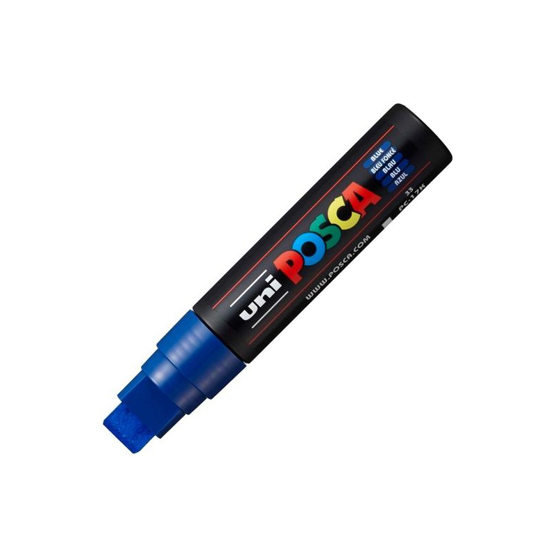 (300293000) POSCA MARCADOR  PC-17K NO PERMANENTE PUNTA BISELADA 15MM AZUL
