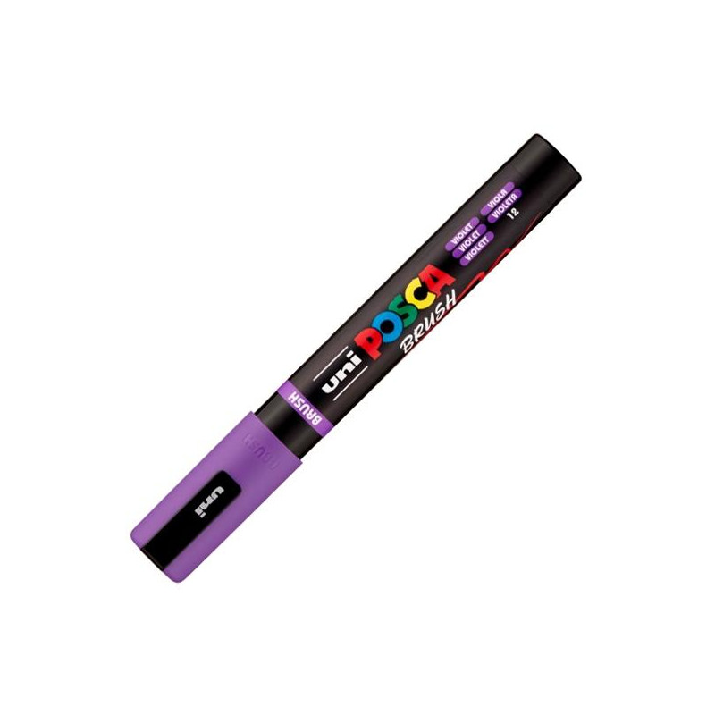 (311803000) POSCA MARCADOR PC-5BR BRUSH PUNTA M SEMIFLEXIBLE VIOLETA