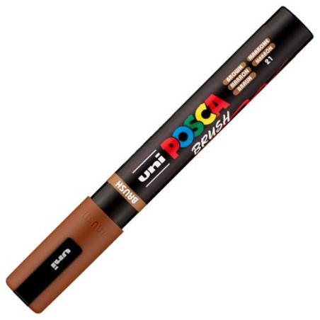 (311837000) POSCA MARCADOR PC-5BR BRUSH PUNTA M SEMIFLEXIBLE MARRÓN
