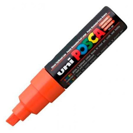 (300459000) POSCA MARCADOR  PC-8K NO PERMANENTE PUNTA BISELADA 8.0MM NARANJA