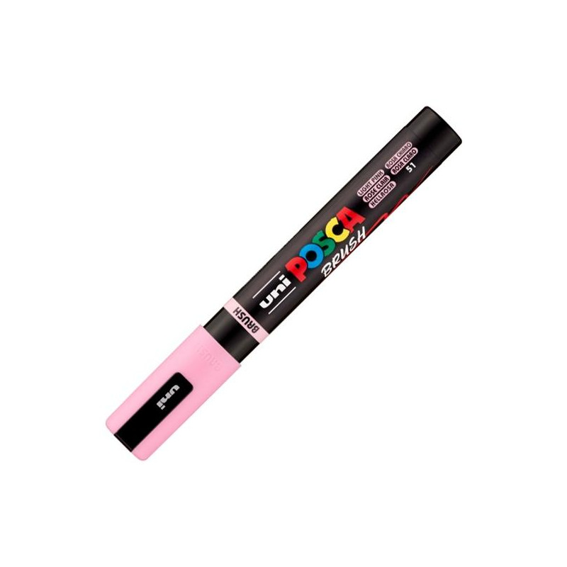 (311878000) POSCA MARCADOR PC-5BR BRUSH PUNTA M SEMIFLEXIBLE ROSA CLARO