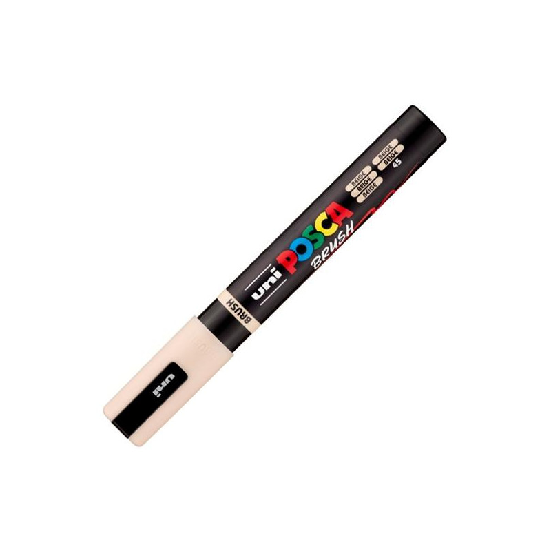 (311894000) POSCA MARCADOR PC-5BR BRUSH PUNTA M SEMIFLEXIBLE BEIGE