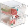 (6702 CS TP) ARCHIVO 2000 ORGANIZADOR ARCHICUBO 2 CAJONES 190X150X150 MM CRISTAL TRANSPARENTE