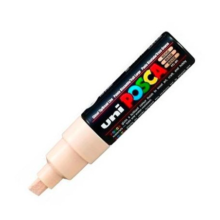 (300582000) POSCA MARCADOR  PC-8K NO PERMANENTE PUNTA BISELADA 8.0MM BEIGE