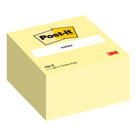 (7100172238) POST-IT CUBO DE NOTAS 636-B 450H 76X76MM CANARY YELLOW