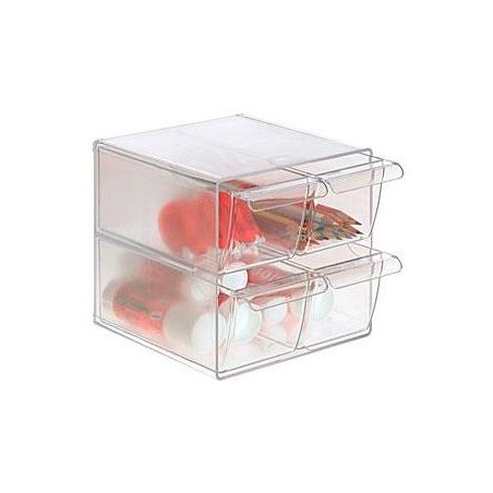 (6704 CS TP) ARCHIVO 2000 ORGANIZADOR ARCHICUBO 4 CAJONES 190X150X150 MM CRISTAL TRANSPARENTE