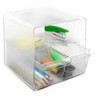 (6706 CS TP) ARCHIVO 2000 ORGANIZADOR ARCHICUBO 2 CAJÓN + 1 COMPARTIMENTO 190X150X150 MM CRISTAL TRANSPARENTE