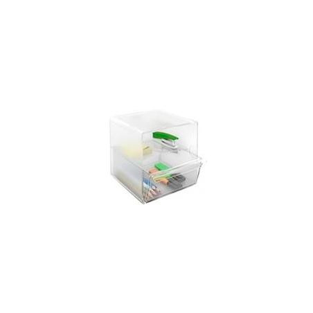 (6707 CS TP) ARCHIVO 2000 ORGANIZADOR ARCHICUBO DIVISOR 1 CAJÓN + 1 COMPARTIMENTO 190X150X150 MM CRISTAL TRANSPARENTE