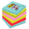 (7100263206) POST-IT NOTAS ADHESIVAS SUPER STICKY 4 COLORES LUGARES COSMIC 76X76 6 BLOCS