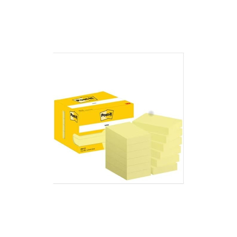 (7100290170) POST-IT BLOC NOTAS ADHESIVAS 656 100H 51X76 CANARY YELLOW PAQUETE 12 UD