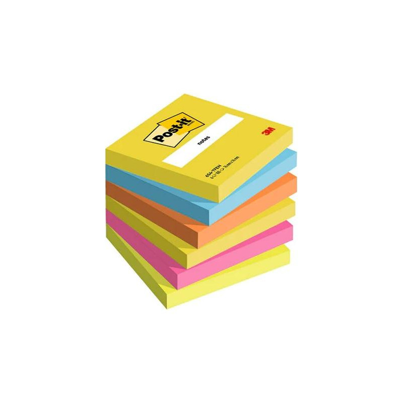 (7100296019) POST-IT BLOCS NOTAS 654 GAMA ENERGETIC NEÓN 76X76 6 BLOCS