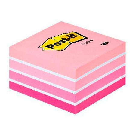 (7100172384) POST-IT CUBO DE NOTAS MULTICOLOR 5X90 HOJAS 76X76 TONOS ROSA PASTEL