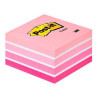 (7100172384) POST-IT CUBO DE NOTAS MULTICOLOR 5X90 HOJAS 76X76 TONOS ROSA PASTEL