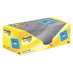 (7100199991) POST-IT BLOC NOTAS 654 100H 76X76 CANARY YELLOW (NO ENCELOFANADOS) PAQUETE 16 UD + 4 UD GRATIS
