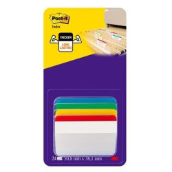 (7100240788) POST-IT INDEX RIGIDO 51X38MM ROJO AZUL  VERDE AMARILLO - 4 SIN DISPENSADOR STD 4X6