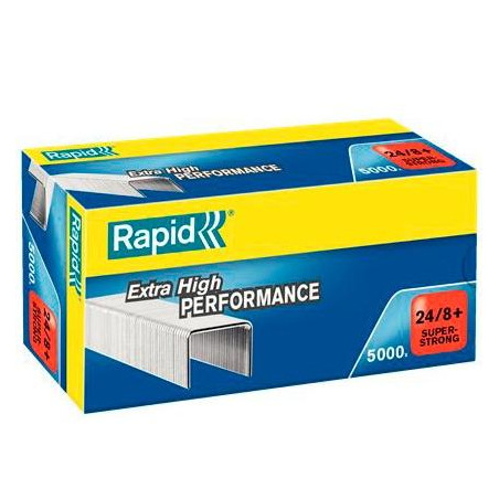 (24860100) RAPID GRAPAS 24/8+ SÚPER STRONG GALVANIZADA CAJA DE 5000