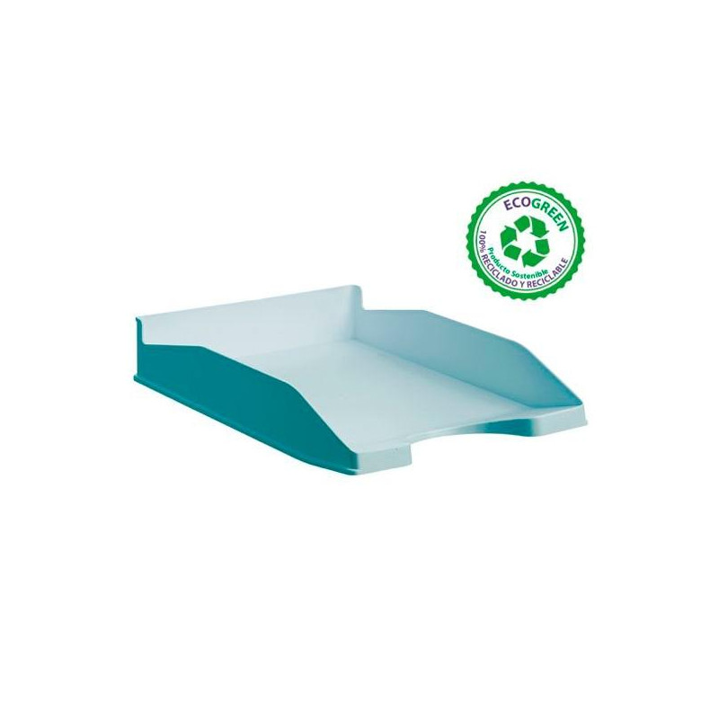 (742 AZ PS) ARCHIVO 2000 BANDEJA ECOGREEN APILABLE 3 POSICIONES 345X255X60MM RECICLADO AZUL PASTEL