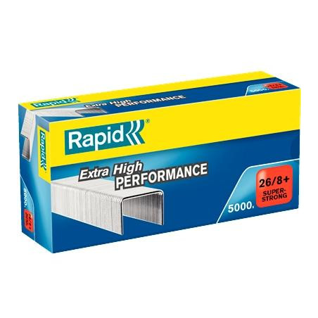 (24862200) RAPID GRAPAS 26/8+ SUPER STRONG GALVANIZADA CAJA DE 5000