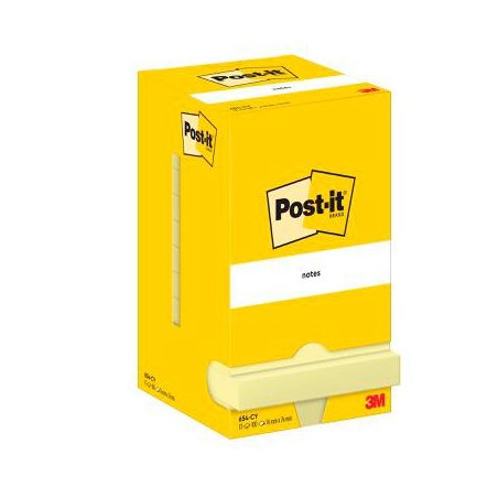(7100290160) POST-IT BLOC NOTAS ADHESIVAS 654 100H 76X76 CANARY YELLOW PAQUETE 12 UD