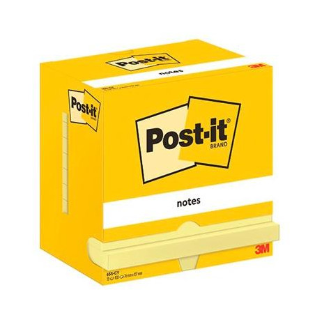 (7100290165) POST-IT BLOC NOTAS ADHESIVAS 655 100H 76X127 CANARY YELLOW PAQUETE 12 UD