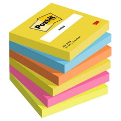 (7100296019) POST-IT BLOCS NOTAS 654 GAMA ENERGETIC NEÓN 76X76 6 BLOCS