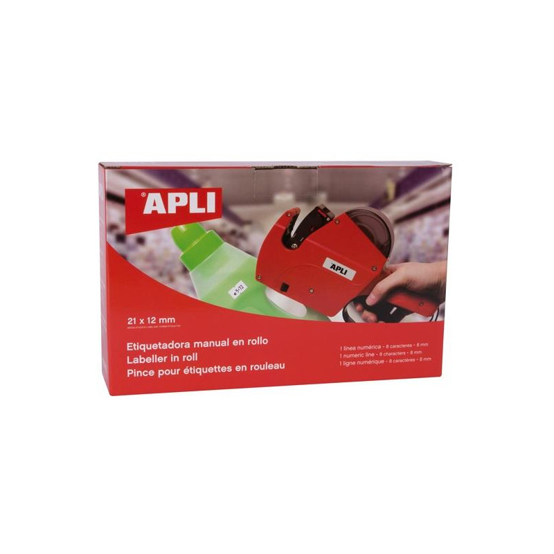 (101418) APLI ETIQUETADORA PRECIOS 1 LÍNEA PARA ETIQUETAS 8 CARACTERES (101418) APLI ETIQUETADORA PRECIOS 1 LÍNEA PARA ETIQUETAS 8 CARACTERES