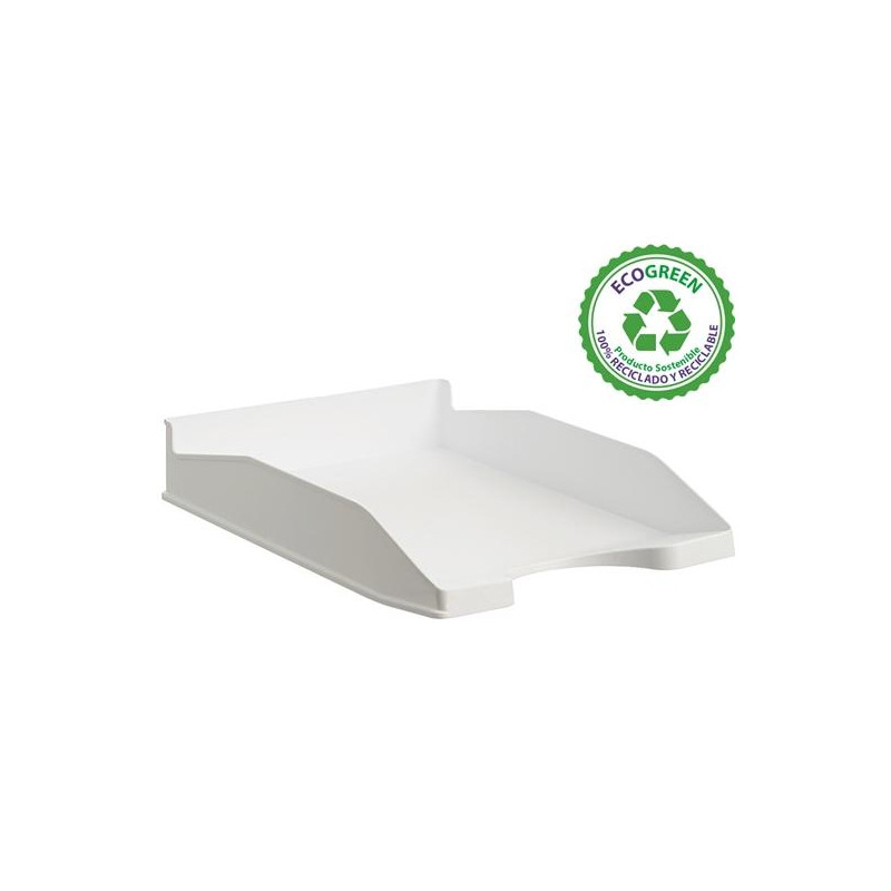 (742 BL PS) ARCHIVO 2000 BANDEJA ECOGREEN APILABLE 3 POSICIONES 345X255X60MM RECICLADO BLANCO PASTEL