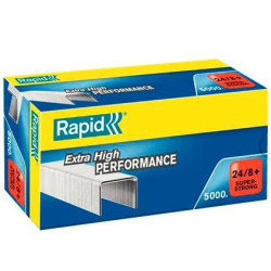 (24860100) RAPID GRAPAS 24/8+ SÚPER STRONG GALVANIZADA CAJA DE 5000