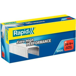 (24862200) RAPID GRAPAS 26/8+ SUPER STRONG GALVANIZADA CAJA DE 5000