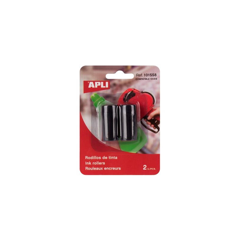 (101558) APLI ROLLO TINTA PARA ETIQUETADORA NEGRO 1 BLISTER CON 2 UNIDADES (101558) APLI ROLLO TINTA PARA ETIQUETADORA NEGRO 1 BLISTER CON 2 UNIDADES