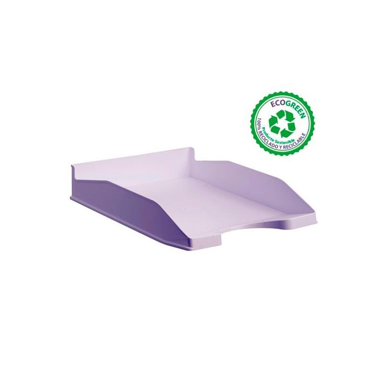 (742 ML PS) ARCHIVO 2000 BANDEJA ECOGREEN APILABLE 3 POSICIONES 345X255X60MM RECICLADO MALVA PASTEL