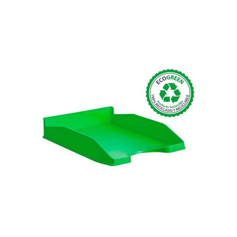 (742 VE) ARCHIVO 2000 BANDEJA ARCHIVO 2000 APILABLE EN 3 POSICIONES FONDO LISO FORMATO DIN A4 Y FOLIO 345X255X60 MM VERDE