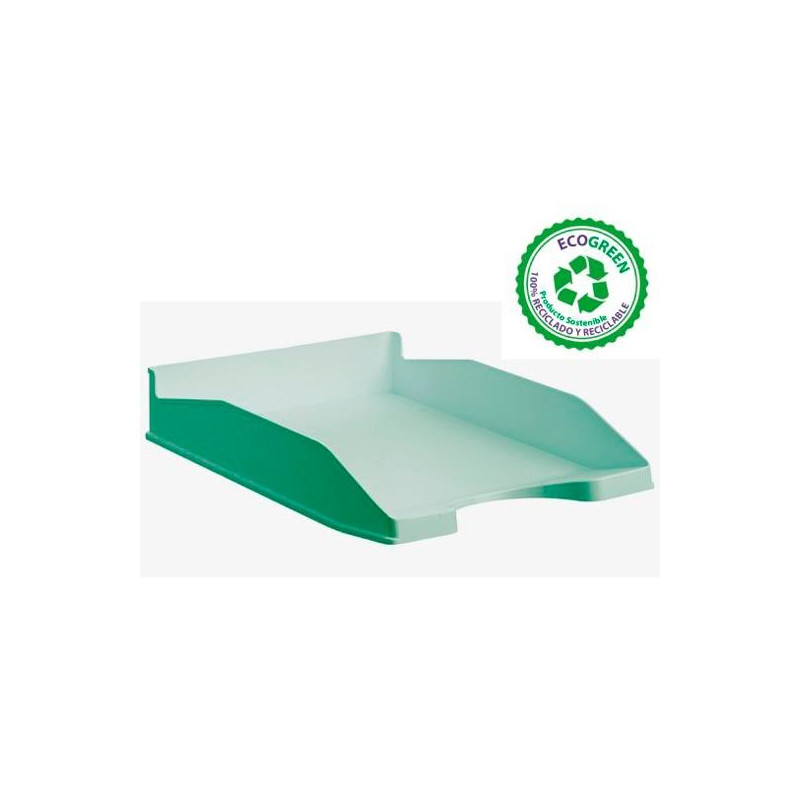 (742 VE PS) ARCHIVO 2000 BANDEJA ECOGREEN APILABLE 3 POSICIONES 345X255X60MM RECICLADO VERDE PASTEL