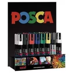 (182634359) POSCA EXPOSITOR MARCADOR  PC-5M/3D SURTIDO -36U-